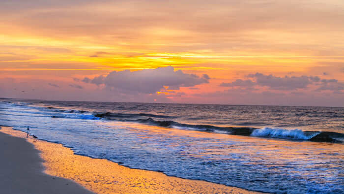 Golden Sunrise Ocean Isle Beach Photo by Dwayne Schmidt