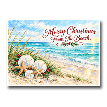 Merry Christmas From Beach Christmas Cards
