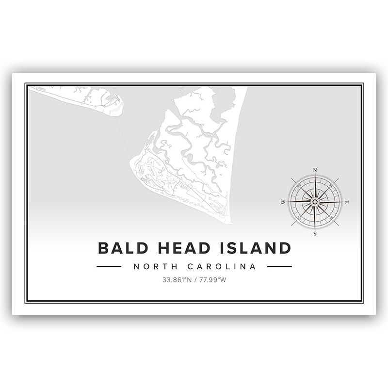 Bald Head Island Map - Islands Art &amp; Bookstore