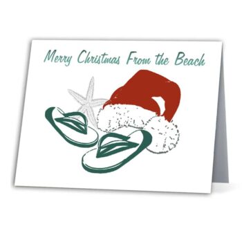 Santa’s Flip Flops : Holden Beach Christmas Cards
