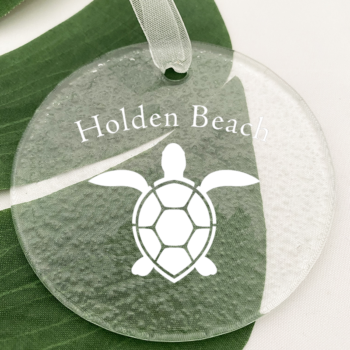 Holden Beach Glass Christmas Ornament