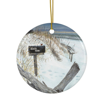 Kindred Spirit Mailbox In Snow Christmas Ornament