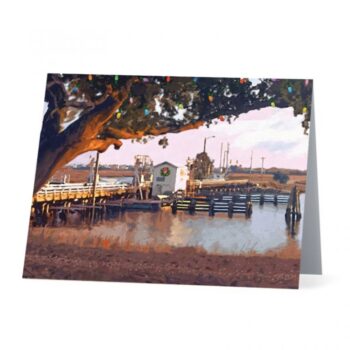 Old Sunset Beach Bridge Christmas Card
