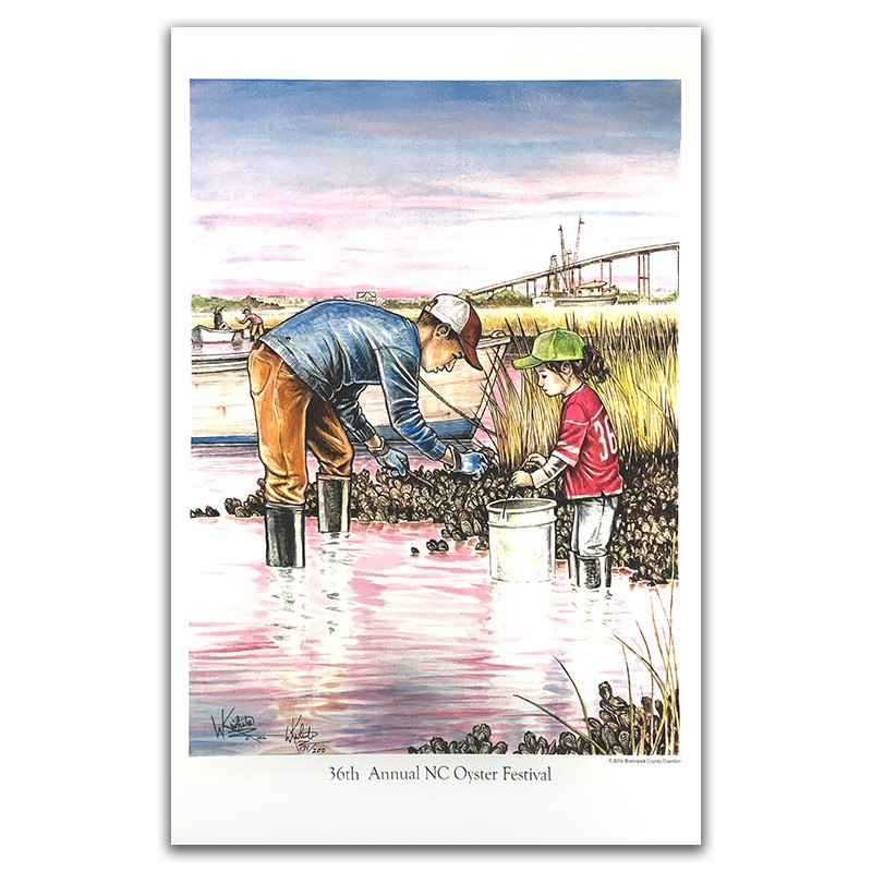 2016 Oyster Festival Poster Print by Keith White