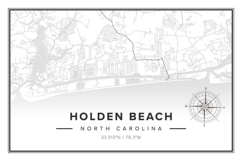 Holden Beach Map - Islands Art & Bookstore